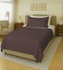 Brown 144 TC Cotton Queen Sized Double Bedsheet With 2 Pillow Covers
