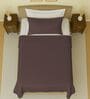 Brown 144 TC Cotton Queen Sized Double Bedsheet With 2 Pillow Covers