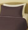 Brown 144 TC Cotton Queen Sized Double Bedsheet With 2 Pillow Covers