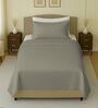 Grey 144 TC Cotton Queen Sized Single Bedsheet With 2 Pillow Covers