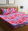 Cotton 180 TC King Bedcover With 1 Pillow Cover