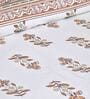 Cream Traditional 240 TC Cotton Double Size Bedsheet With 2 Pillow Covers