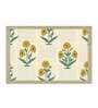 Yellow Floral 280 TC Cotton 1 Double Bedsheet with 2 Pillow Covers