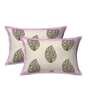 Off White Floral 280 TC Cotton 1 Double Bedsheet with 2 Pillow Covers