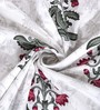 White Floral Cotton 4 Pieces Double Bedding Set