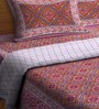 Pink Traditional Cotton 4 Pieces Double Bedding Set