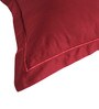 Red Solid 400 TC Cotton 1 Double King Size Bedsheet with 2 Pillow Covers