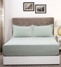 Off White Solid 400 TC Cotton King Sized Bed Sheets with 2 Pillow Covers