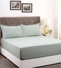 Off White Solid 400 TC Cotton King Sized Bed Sheets with 2 Pillow Covers