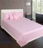 Pink Solid Cotton 6 Pieces Double Bedding Set