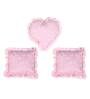 Pink Solid Cotton 6 Pieces Double Bedding Set