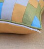 Green Cotton Geometric Pattern 16x16 Inch Cushion Covers (Set Of 2)
