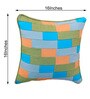 Green Cotton Geometric Pattern 16x16 Inch Cushion Covers (Set Of 2)