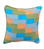 Green Cotton Geometric Pattern 16x16 Inch Cushion Covers (Set Of 2)
