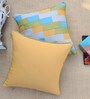 Green Cotton Geometric Pattern 16x16 Inch Cushion Covers (Set Of 2)