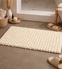 Cotton Bathroom Door Mat with Non Slip Backing and Soft Texture