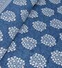 Blue Traditional 240 TC Cotton 1 Double Bedsheet with 2 Pillow Covers