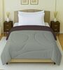 Brown And Light Cotton Grey Reversible Single Bed 150Gsm Comforter