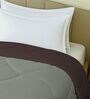Brown And Light Cotton Grey Reversible Single Bed 150Gsm Comforter
