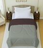 Brown And Light Cotton Grey Reversible Single Bed 150Gsm Comforter