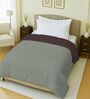 Brown And Light Cotton Grey Reversible Single Bed 150Gsm Comforter