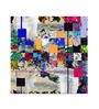 Cotton Canvas 48 x 0.4 x 48 Inch Colourful Abstract Beautiful Collage Painting Unframed Digital Art Print