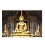 Cotton Canvas 72 x 0.4 x 48 Inch Golden Buddha in The Bamboo Forest Painting Unframed Digital Art Print