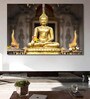 Cotton Canvas 72 x 0.4 x 48 Inch Golden Buddha in The Bamboo Forest Painting Unframed Digital Art Print