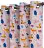 Multicolor Cotton Animal Printed 7ft Door Curtains (2 Pcs)