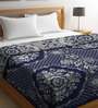 Blue Cotton 150 GSM Double Bed Ac Blanket