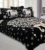 Black Traditional 300 TC Cotton 1 Double Bedsheet with 2 Pillow Covers
