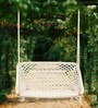 Cotton Double Seater Swing In White Colour