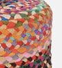 Cotton Fabric Seating Stool in Multi Colour