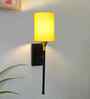 Cotton Fabric Wall Sconce with Metal Fixture   Premium Home Lighting-(Yellow)