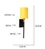 Cotton Fabric Wall Sconce with Metal Fixture   Premium Home Lighting-(Yellow)