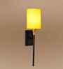 Cotton Fabric Wall Sconce with Metal Fixture   Premium Home Lighting-(Yellow)
