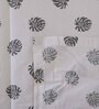 Cotton Floral 400 TC Black & White Single Bedsheet And 1 Pillow Cover Essential Series