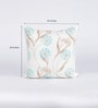 White Floral Cotton 16 x 16 Inches Cushion Covers (Set of 5)