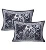 Grey Traditional 240 TC Cotton 1 Double Queen Size Bedsheet with 2 Pillow Cover