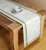 Plain Solid Silver Cotton Hand Woven 45X23 Inches 4 Seater Table Runner