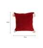 Red Cotton Velvet 16 x 16 Inch Cushion Cover (1Pc)