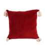 Red Cotton Velvet 16 x 16 Inch Cushion Cover (1Pc)