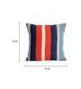 Multicolor Striped Cotton 16x16 Inch Cushion Cover