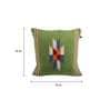 Green Textured Cotton 16 x 16 Inch Cushion Cover