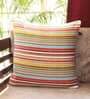 Multicolor Striped Cotton 16 x 16 Inches Cushion Cover