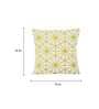 Yellow & White Traditional Cotton 16 x 16 Inches Cushion Cover
