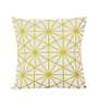 Yellow & White Traditional Cotton 16 x 16 Inches Cushion Cover