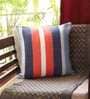 Multicolor Striped Cotton 16x16 Inch Cushion Cover