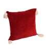 Red Cotton Velvet 16 x 16 Inch Cushion Cover (1Pc)