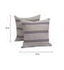 Multicolor Striped Cotton 16 x 16 Inches Cushion Covers (Set of 2)